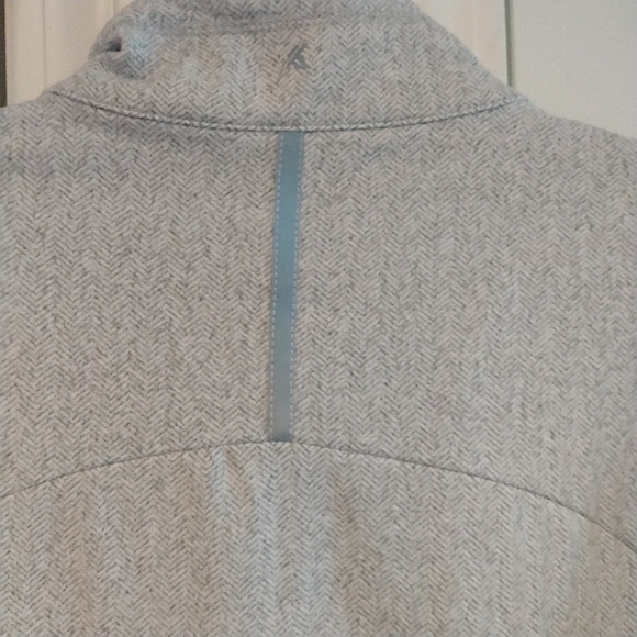 Kyodan Outdoors Brushed Jacquard Soft Grey Herringbone Quarter Zip Top Jacket L - Picture 5 of 12